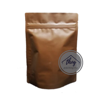 Stand Up Pouch Zip Lock Aluminum Matte Color w/ Coffee Valve