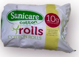 Sanicare Cotton Roll's 10g