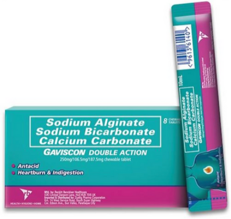 Gaviscon Double Action (Sodium Alginate Sodium Bicarbonate Calcium Carbonate)