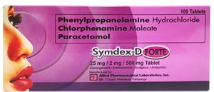 Symdex-D FORTE (Phenylpropanolamine Hydrochloride Chlorphenamine Maleate Paracetamol)
