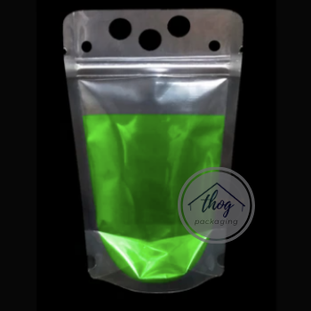 Stand Up Liquid Pouch Zip Lock Clear Glossy