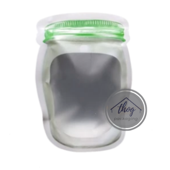Stand Up Liquid Pouch Zip Lock Jar Bottle Matte