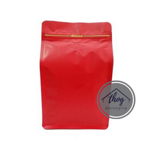Load image into Gallery viewer, Side Seal Gusset Bag Matte Red w/ Zip Lock w/ Coffee Valve