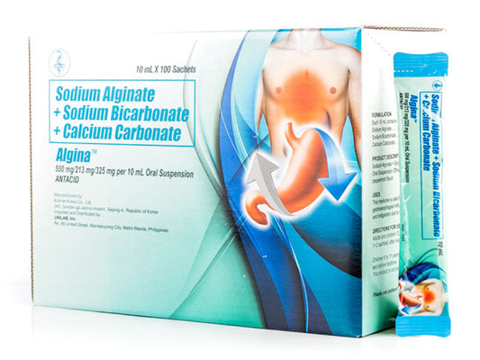 Algina ( Calcium Carbonate + Sodium Alginate + Sodium Bicarbonate)
