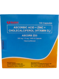 Ascorb ZD3 (Ascorbic Acid + Zinc + Cholecalciferol ( Vitamin D3 )