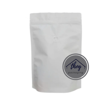Stand Up Pouch Zip Lock Aluminum Matte Color w/ Coffee Valve