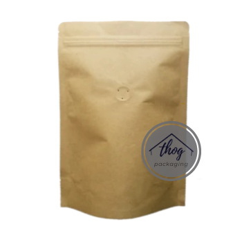 Stand Up Pouch Zip Lock Colored Kraft w/ Coffee Valve