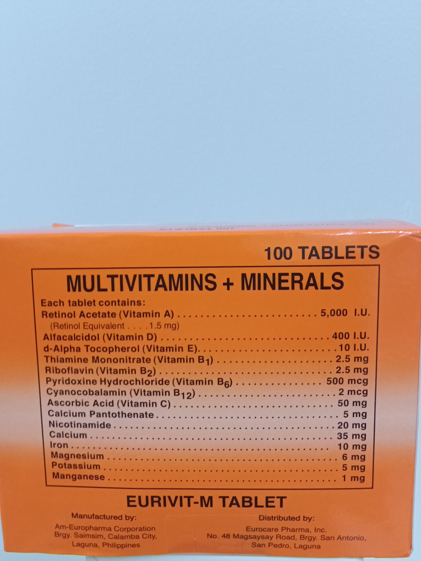 Eurivit (Multivitamins + Minerals)