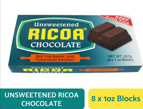 Ricoa Unsweetend Chocolate Bar