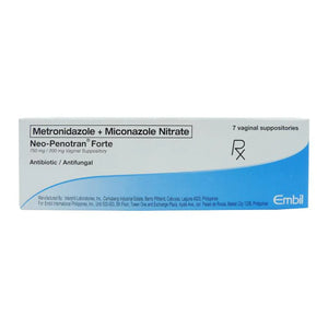 Buy Neo-penotran forte-l metronidazole / miconazole nitrate / lidocaine  750mg / 200mg / 100mg vaginal suppository 1's online with MedsGo. Price -  from