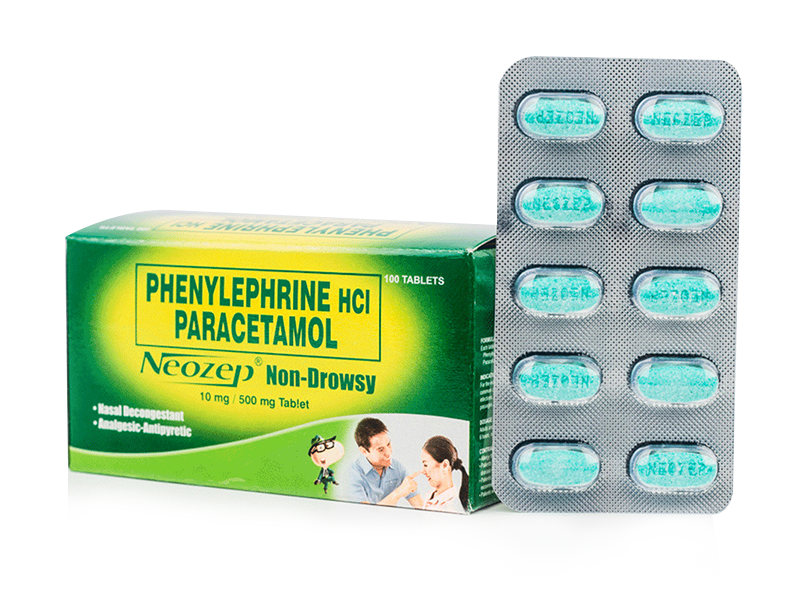 Neozep Non-Drowsy (Phenylephrine HCl + Paracetamol)