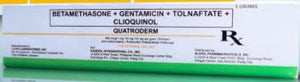 Quatroderm (Betamethasone + Gentamicin + Tolnaftate + Clioquinol)