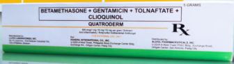 Quatroderm (Betamethasone + Gentamicin + Tolnaftate + Clioquinol)