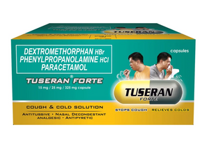 Tuseran Forte (Dextromethorphan HBr+Phenylpropanolamine HCl+Paracetamol)