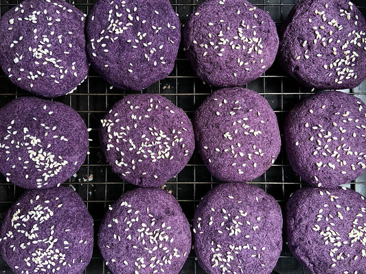 Keto Ube Cheese Pandesal