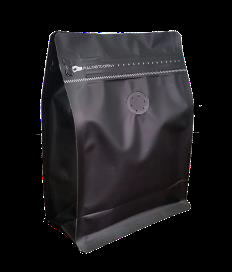 Side Seal Gusset Bag Pull Tab Zip Lock Gold w/ Coffee Valve