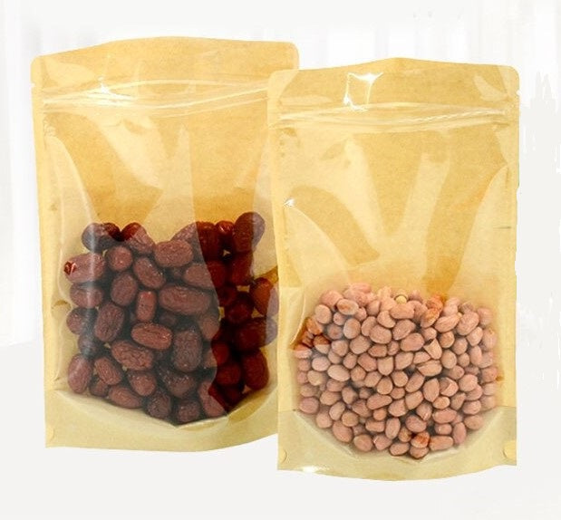 Vacuum Bag (Clear Front + Kraft/Gold Back, Nylon/VMPET/PE)