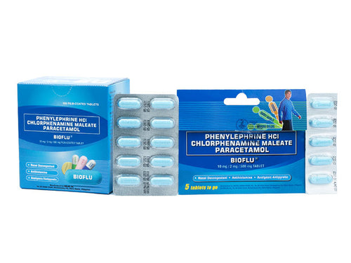 Bioflu (Phenylephrine HCl + Chlorphenamine Maleate + Paracetamol)