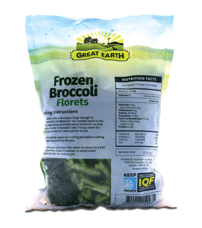 Great Earth Frozen Broccoli Florets (907g)