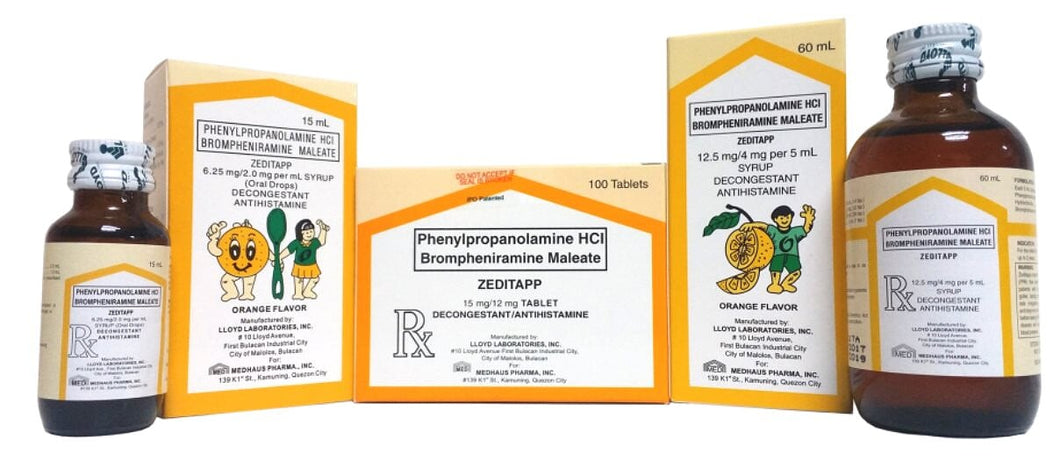 Zeditapp (Phenylpropanolamine HCl + Brompheniramine Maleate)